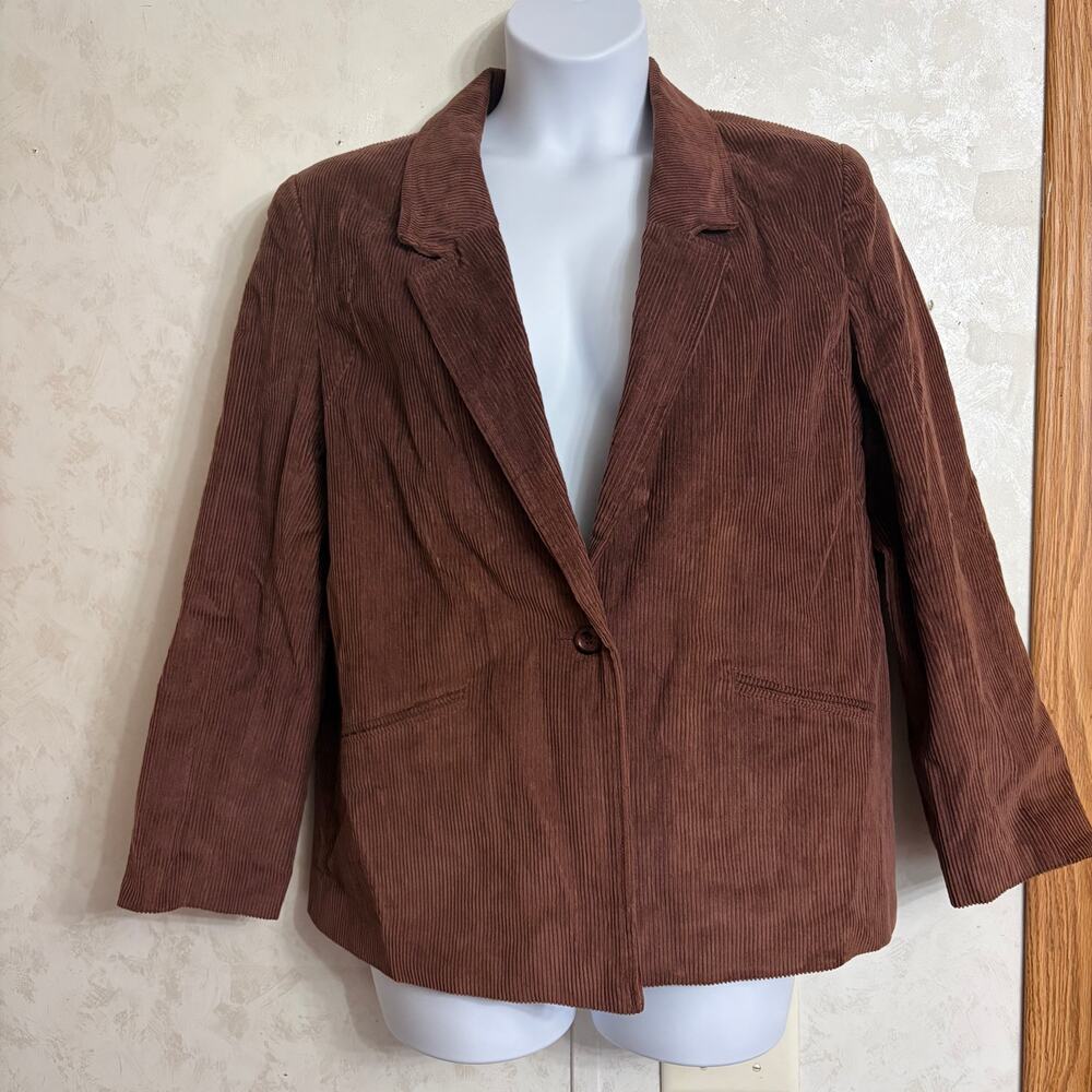 VTG British Mist Brown Corduroy Blazer Jacket Academia Preppy 80's 20